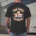 100 Days Of School Cute Puppies And Books Men's Back Print T-Shirt 100 Days Of School Cute Puppies And Books Men's Back Print T-Shirt