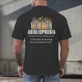Abibliophobia Definition Book Reader Book Nerd Book Reading Men's Back Print T-Shirt