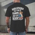 Abibliophobia Dog Book Lover Library Men's Back Print T-Shirt Abibliophobia Dog Book Lover Library Men's Back Print T-Shirt
