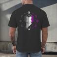 Ace Pride Book With Stars Moons And Magic Hand Men's Back Print T-Shirt