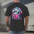Adorable Book Lover Robot With Reading Glasses Cute Men's Back Print T-Shirt Adorable Book Lover Robot With Reading Glasses Cute Men's Back Print T-Shirt