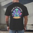 Alien Reader Reading Teacher Librarian Book Lover Men's Back Print T-Shirt