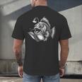 Anglerfish Reading Book Art Men's Back Print T-Shirt