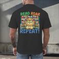 Animals Read Reading Book Library First Day Of School Kids Men's Back Print T-Shirt