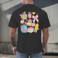 Apple Disco Pencil Books Bow Teacher Student Back To School Men's Back Print T-Shirt
