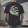 Astronaut Reading Book To Alien Moon Space Women Kids Men Men's Back Print T-Shirt Astronaut Reading Book To Alien Moon Space Women Kids Men Men's Back Print T-Shirt