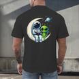 Astronaut Reading Book To Alien Shirt Moon Space Lover Kids Men's Back Print T-Shirt Astronaut Reading Book To Alien Shirt Moon Space Lover Kids Men's Back Print T-Shirt