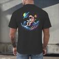 Astronaut Reading Book In Space Books Lover Bookworm Men's Back Print T-Shirt