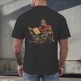 Attila The Hun Reading A Book Men's Back Print T-Shirt Attila The Hun Reading A Book Men's Back Print T-Shirt