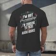 Audiobook Lover I’m Not Procrastinating Book Humor Men's Back Print T-Shirt