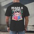 Axolotl Books Readsalotl Reading Bookworm Boys Girls Men's Back Print T-Shirt