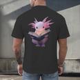 Axolotl Bookworm Reading Book Kawaii Graphic Men's Back Print T-Shirt