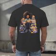 Back To School Afro Melanin Girl Reading Book Bookworm Men's Back Print T-Shirt Back To School Afro Melanin Girl Reading Book Bookworm Men's Back Print T-Shirt