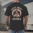 Batty About Books Reading Book Lover Men Women Distressed Men's Back Print T-Shirt Batty About Books Reading Book Lover Men Women Distressed Men's Back Print T-Shirt