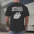 Some Of My Best Friends Are Fictional Book Lover Nerd Men's Back Print T-Shirt
