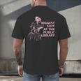 Biggest Slut At The Public Library Reading Book Club Men's Back Print T-Shirt