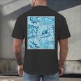 Blue Comic Book Blue Graphic Men's Back Print T-Shirt