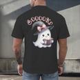 Boo Ghost Books Coquette Bow Halloween Women School Teacher Men's Back Print T-Shirt