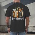 Boo-Kmarked Fall Pumpkin Books Halloween Teacher Teaching Men's Back Print T-Shirt