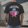 This Is My Book Character Costume Cute Pigeon Kids Reading Men's Back Print T-Shirt This Is My Book Character Costume Cute Pigeon Kids Reading Men's Back Print T-Shirt