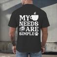 Book Coffee Dog Book My Needs Are Simple Men Women Kids Men's Back Print T-Shirt Book Coffee Dog Book My Needs Are Simple Men Women Kids Men's Back Print T-Shirt