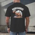 Book Dinosaur T-Rex Bookworm Dino Book Reading Men's Back Print T-Shirt