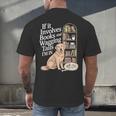 Book And Dog Lover Bookworm Reader Book Lover Men's Back Print T-Shirt Book And Dog Lover Bookworm Reader Book Lover Men's Back Print T-Shirt
