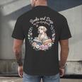 Book And Dog Lover Reading Humor Librarian Men's Back Print T-Shirt