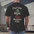 Book Dragon Fantasy Reader Cozy Reading Book Lover Dragon Men's Back Print T-Shirt