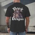 Book Dragon Book Lover Bookworm Book Reader Librarian Men's Back Print T-Shirt Book Dragon Book Lover Bookworm Book Reader Librarian Men's Back Print T-Shirt
