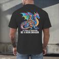 Be a Book Dragon Reading Men's Back Print T-Shirt