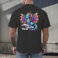 Book Dragon Reading Men's Back Print T-Shirt