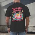 Book Girl Summer Beach Vacation Book Lover Men's Back Print T-Shirt