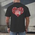 Book Heart Cute Read Book Reading Librarian Across America Men's Back Print T-Shirt Book Heart Cute Read Book Reading Librarian Across America Men's Back Print T-Shirt