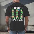 Book Leprechaun St Patrick's Day Library Librarian Reading Men's Back Print T-Shirt Book Leprechaun St Patrick's Day Library Librarian Reading Men's Back Print T-Shirt