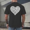 Book Lover Heart Shape Reading Librarian Library Teacher Men's Back Print T-Shirt