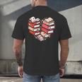 Book Lover Heart Shape Reading Librarian Valentine Men Women Men's Back Print T-Shirt Book Lover Heart Shape Reading Librarian Valentine Men Women Men's Back Print T-Shirt