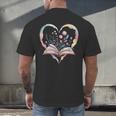 Book Lover Heart Shaped Reading Art Bookworm Men's Back Print T-Shirt Book Lover Heart Shaped Reading Art Bookworm Men's Back Print T-Shirt