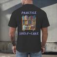 Book Lover Pun Practice Shelf-Care Men's Back Print T-Shirt