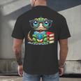 Book Lover Reading Iguana Men's Back Print T-Shirt