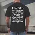 Book Lover Reading Quote For Reading Teacher Men's Back Print T-Shirt Book Lover Reading Quote For Reading Teacher Men's Back Print T-Shirt