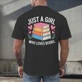 Book Nerd Just A Girl Who Loves Books Literary Enthusiast Men's Back Print T-Shirt