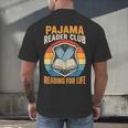 Book And Pajamas Reading Bedtime Men's Back Print T-Shirt Book And Pajamas Reading Bedtime Men's Back Print T-Shirt