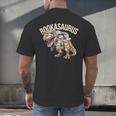 Book Reading Dinosaur T-Rex Dino Bookworm Men's Back Print T-Shirt