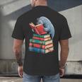 Book Reading Book Reader Manatees Sea Animal Sea Cow Manatee Men's Back Print T-Shirt
