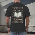 Book Reading Ugly Christmas Men's Back Print T-Shirt
