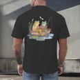 Book Shirt Frog Toad Fishing Vintage Book Frog Men's Back Print T-Shirt