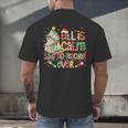 Book Tree All Is Calm Said No Teacher Ever Christmas Men's Back Print T-Shirt
