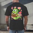 Book Worm Costume World Book Day Cute Kawaii Worm Reading Men's Back Print T-Shirt Book Worm Costume World Book Day Cute Kawaii Worm Reading Men's Back Print T-Shirt