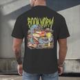 Graphic Book Worm Monster Horror Reading Book Lover Men's Back Print T-Shirt